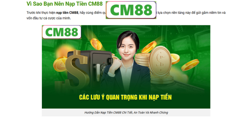 Hướng dẫn chi tiết cách nạp tiền CM88